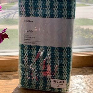 Crate and Barrel Woven table runner NWT